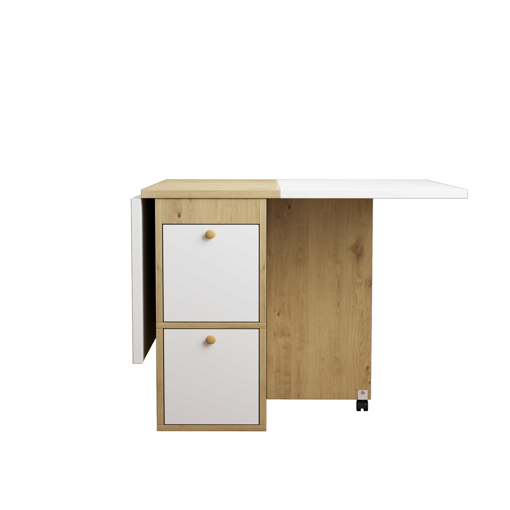 Sapgaks Ensemble Table à Manger et Chaises Pliantes 120×80×75cm Blanc Chêne 4 Chaises