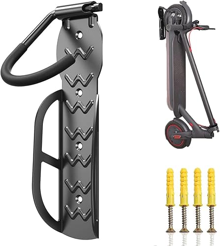 Acetaken Soporte de pared Eletric para scooter, ganchos para interiores, garaje, cobertizo, soporte de gancho vertical para bicicleta, scooter