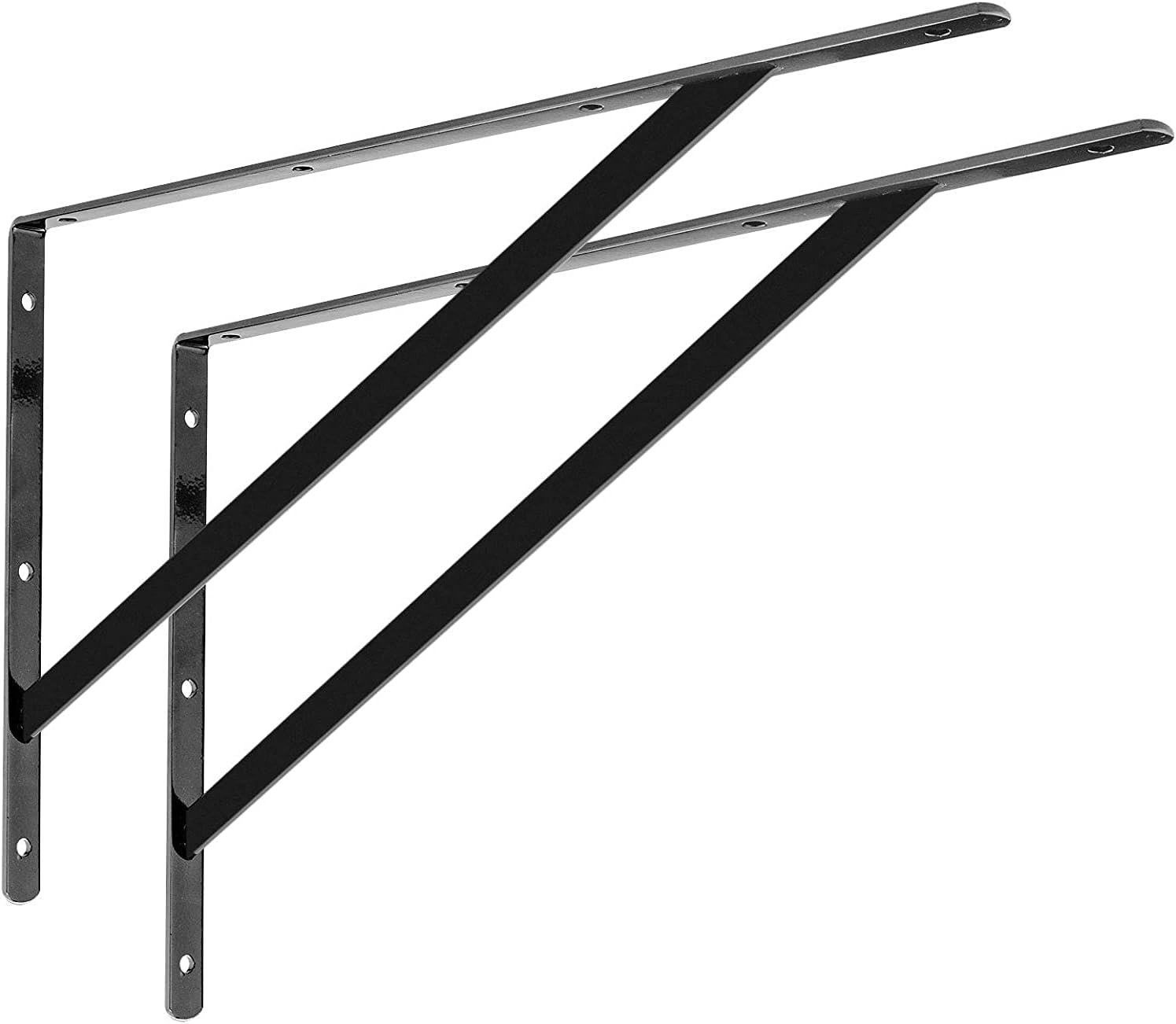 LISHINE 16 Inch Shelf Brackets, 2 Pack Heavy Duty Shelf