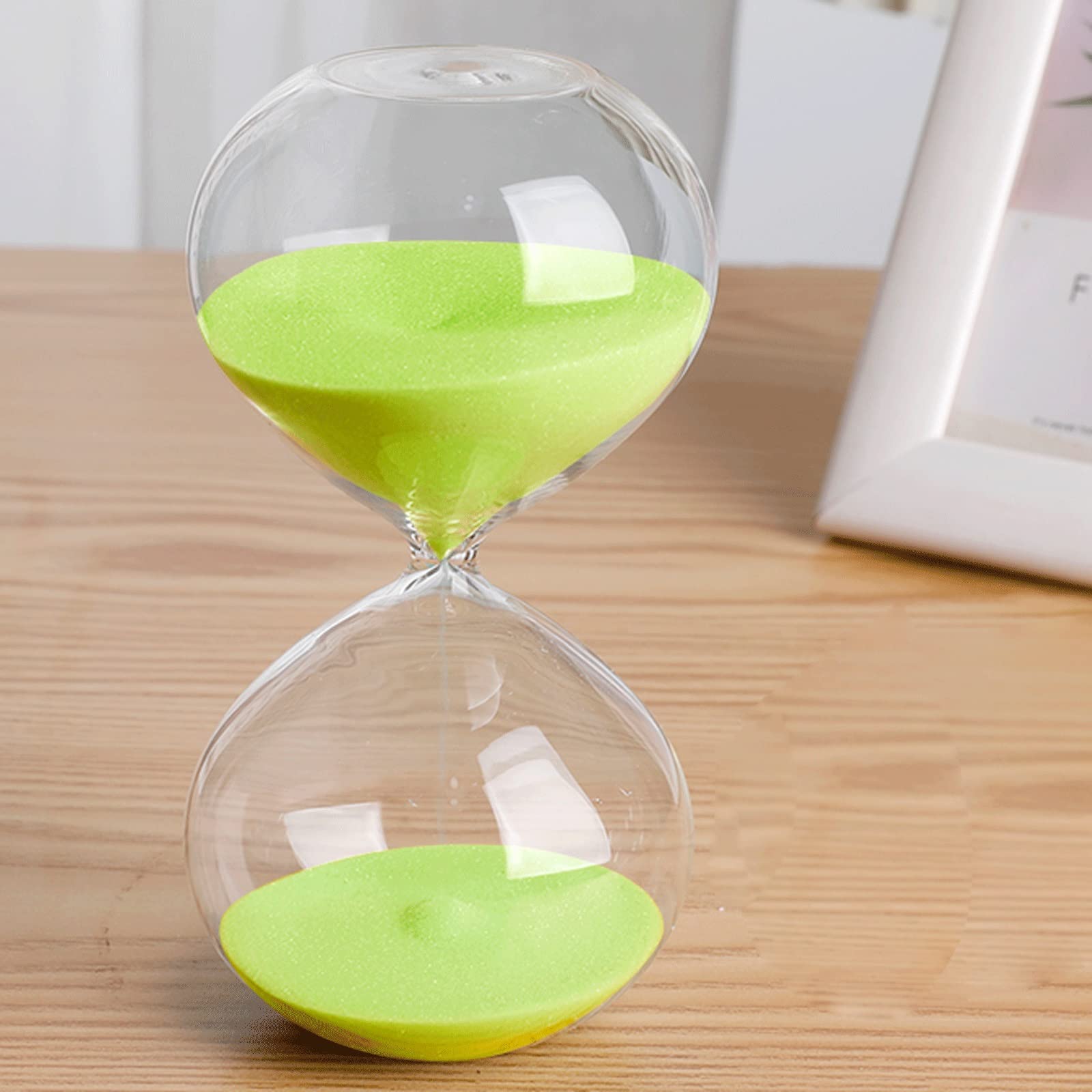 Reloj de Arena, Temporizador de Arena portátil 45/60 Minutos, Grande, Colorido, Vidrio Transparente y Liso(Purple,60 Minutes(14.5 * 7.5cm))
