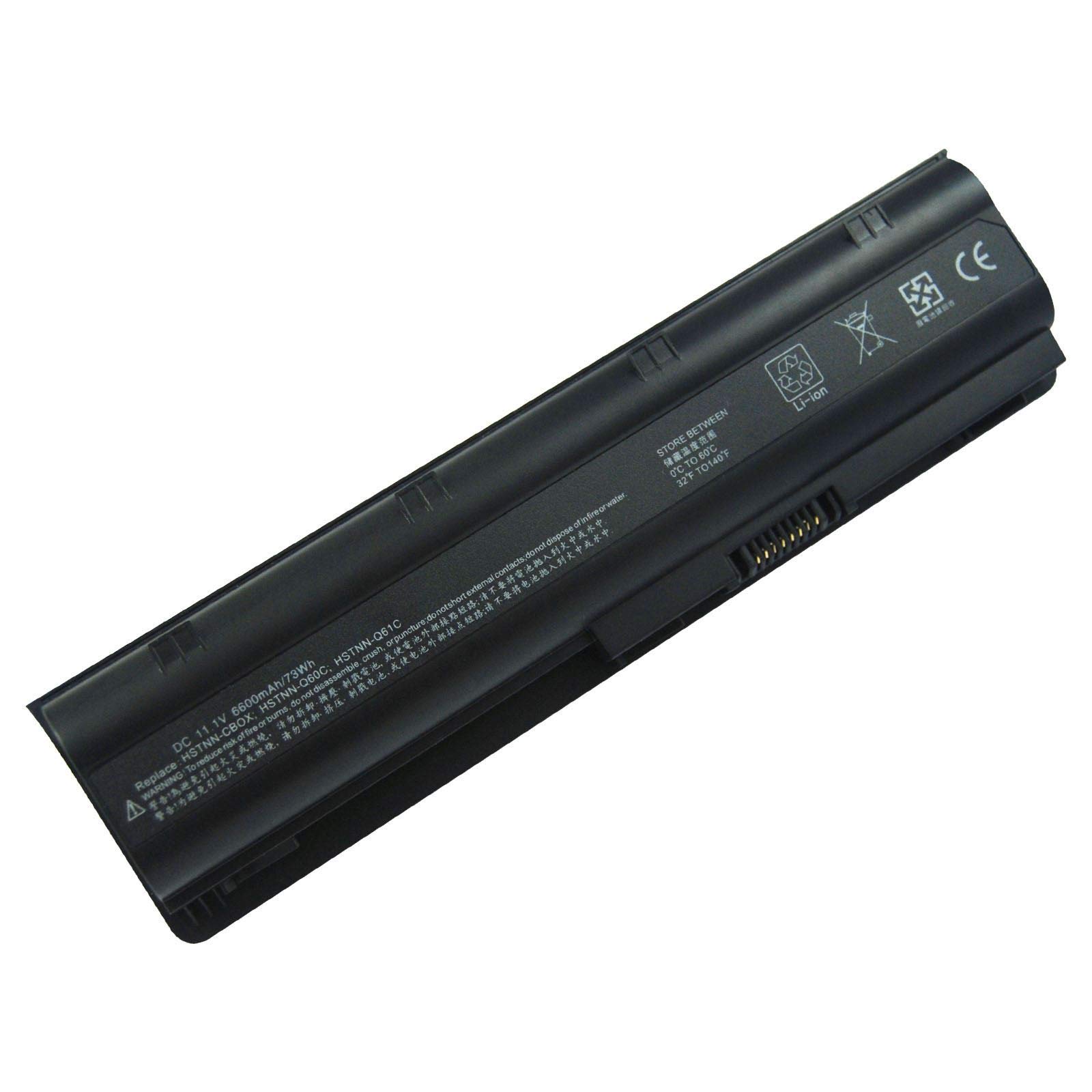 Battery HP CQ42 11.1 6600mAh/73Wh compatible with Envy 15-1000 | 17-1000 | 17-2000 | 17 G | G42 | G56 | G6-1000 | G62 | G72 Notebook PC 2000 | 430 | 431 | 435 | 436 | 630 | 631 | 635 | 636 Pavilion DM4-1000 | DM4-2000 | DV3-2000 | DV3-4000 | DV4-4000 | DV4t-1000 | DV6-3000 | DV7-4000 | DV7-5000 | G4 | G4-1000 | G6 | G6-1000 | G7-1000 Presario CQ32 | CQ42 | CQ43 | CQ56 | CQ61 | CQ62 | CQ630 | CQ72 and part # 586006-321 | 586006-361 | 586007-541 | 586028-341 | GSTNN-Q62C | HSTNN-Q47C