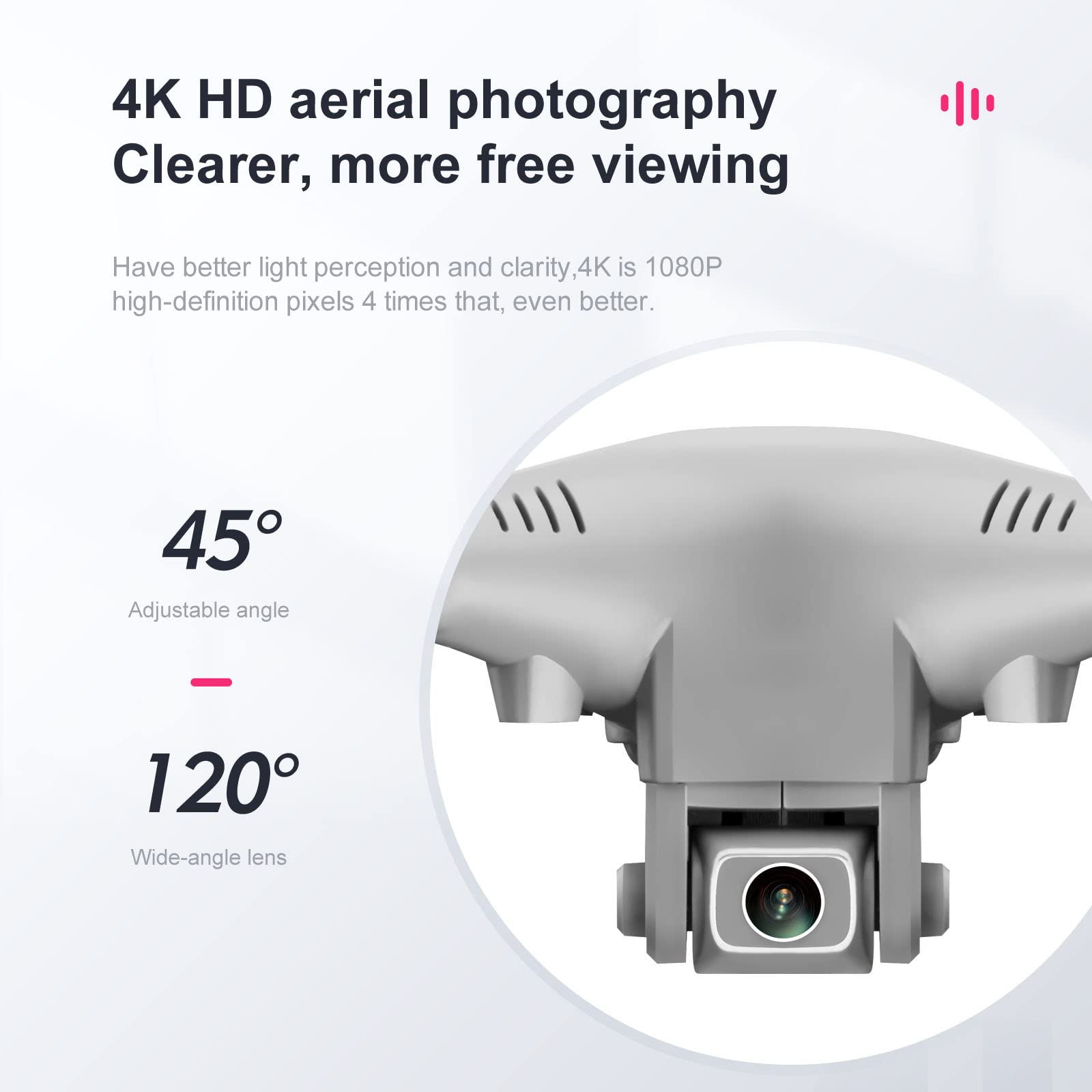 Dron 4K, quadkopter o wysokiej rozdzielczo艣ci, mini-pilot zabawka samolotowa, transmisja obrazu w wysokiej rozdzielczo艣ci Wi-Fi, inteligentny system zawisu