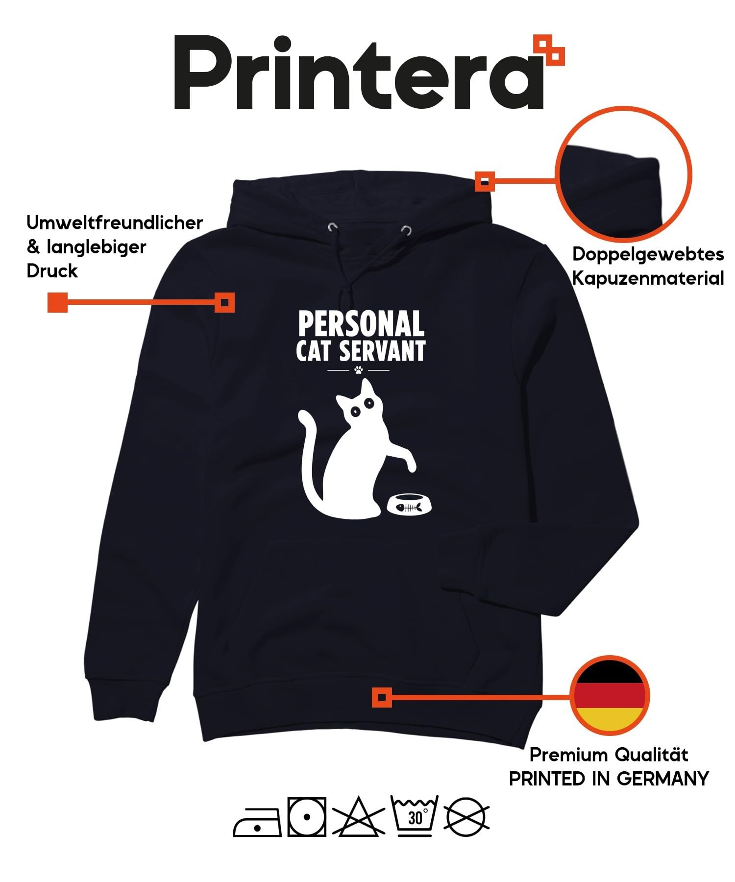 Personal Cat Servant śmieszna bluza z kapturem