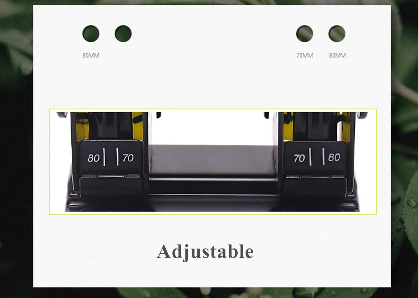 Hanchen - Perforatrice manuale a 2 fori, capacità 70 fogli, profondità 12 mm