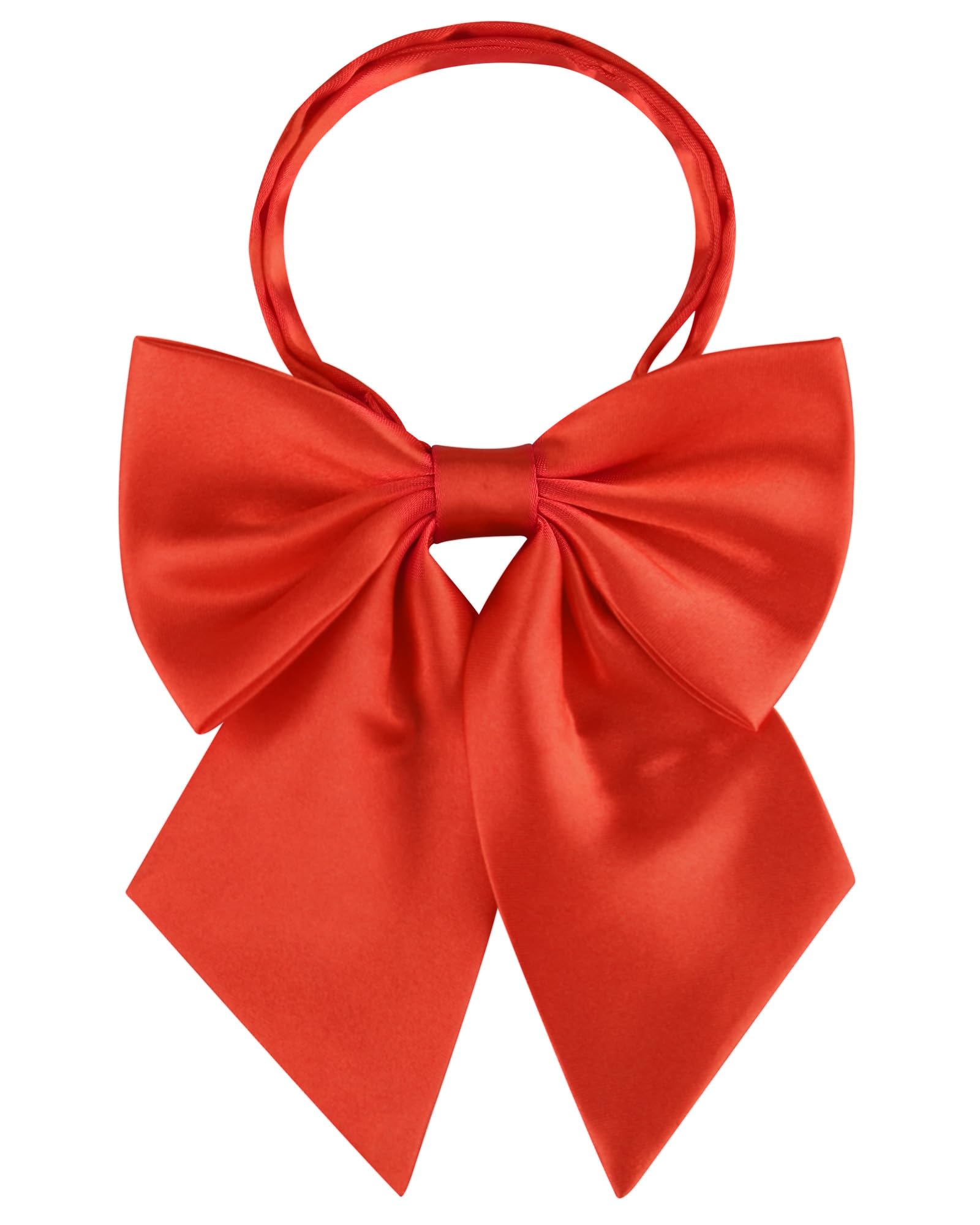 AWAYTR Ladies Adjustable Pre Tied Bowtie - Solid Color Bow Ties for Women