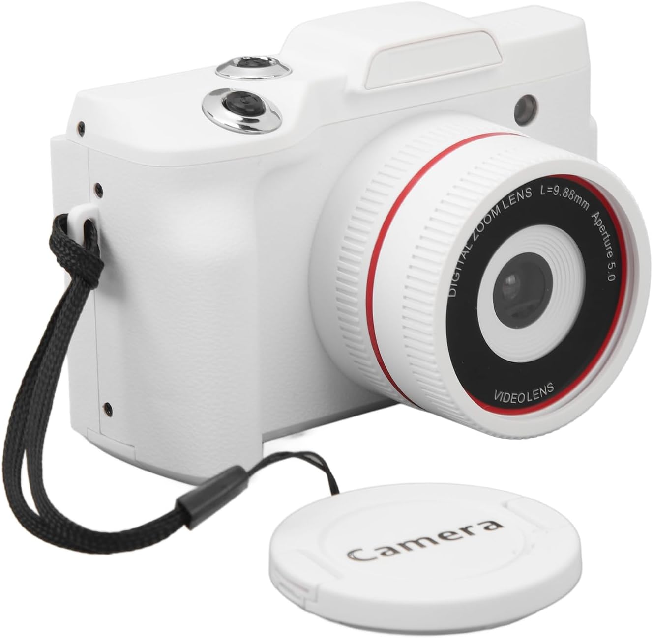 Bewinner 16MP Digital Camera, 2.4in HD Display Camera, 1080P Vlogging Camera with FHD Video Recording, Multi Axes Stabilization for Beginner (White), Bewinnersm73oykwfg