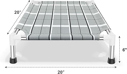 Miniatura 5 de Cama elevada elevada para perros al aire libre  Cama de cuna para perros con patas antideslizantes Cama hamaca para perro con marco de acero