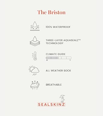 SEALSKINZ womens Waterproof All Weather Mid Length Sock With Hydrostop