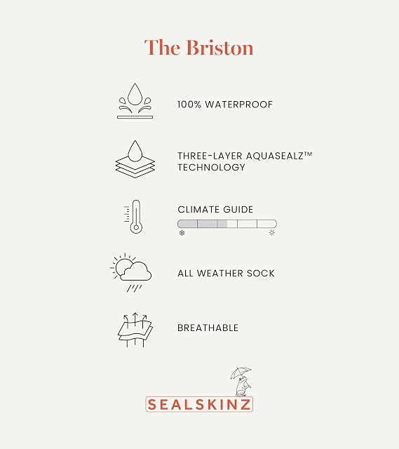 SEALSKINZ womens Waterproof All Weather Mid Length Sock With Hydrostop