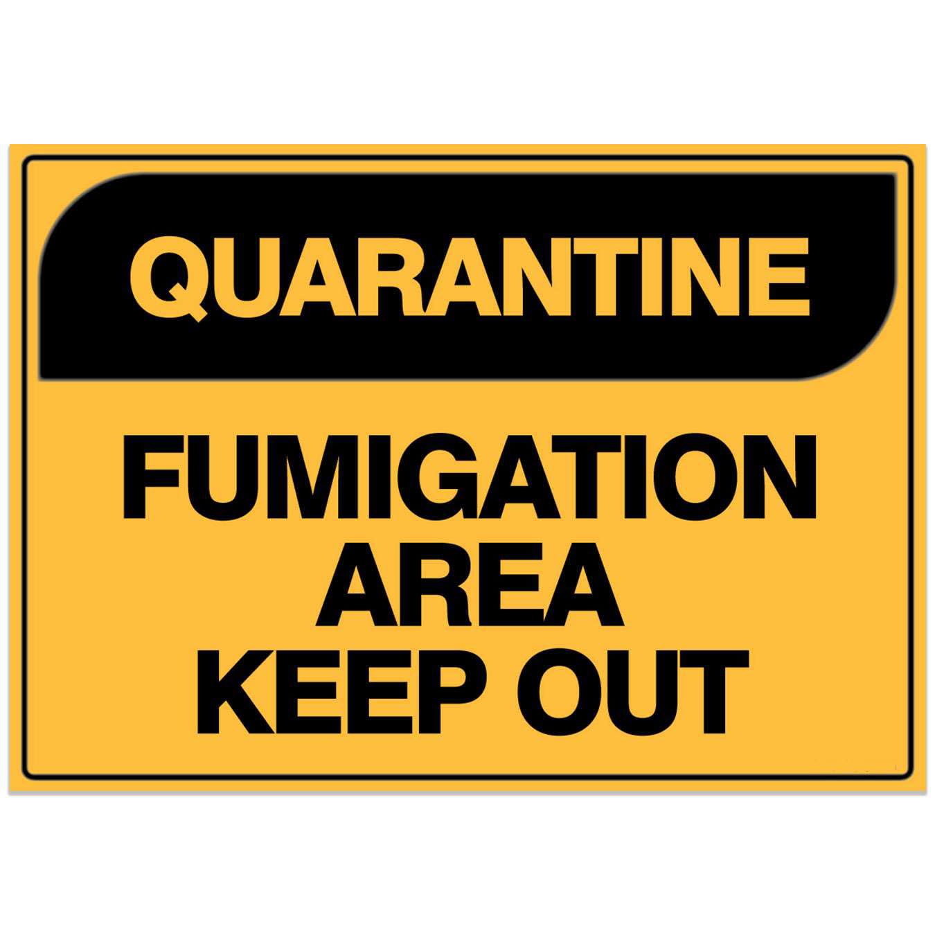 Quarantine Safety Sign - Fumigation Area Keep Out Metal Tin Sign 8 x 12 inch for Industrial & Commercial