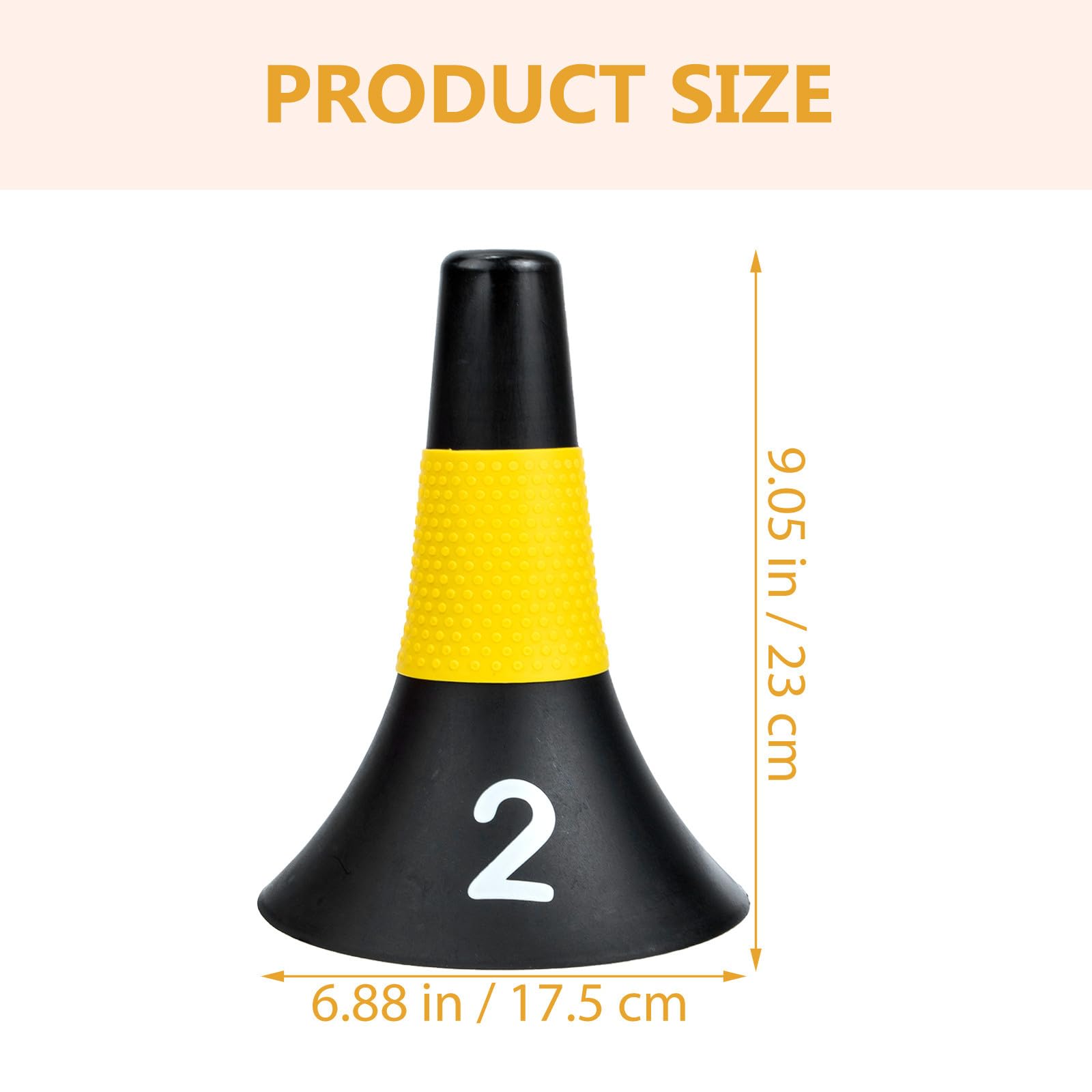 BESPORTBLE Cônes de Balisage de Barils pour Entraînement Football, 10pcs Légers et Portables en PE, pour Obstacles de Marqueur et Coupe du Monde