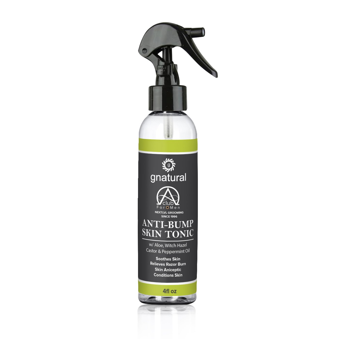 Gnatural Alpha Club Anti-Bump Skin Tonic Spray For Men. The NEXT Level in Razor Bump Protection, Use Shave Tonic Post-Shave for a Smooth Face Without RazorBumps.