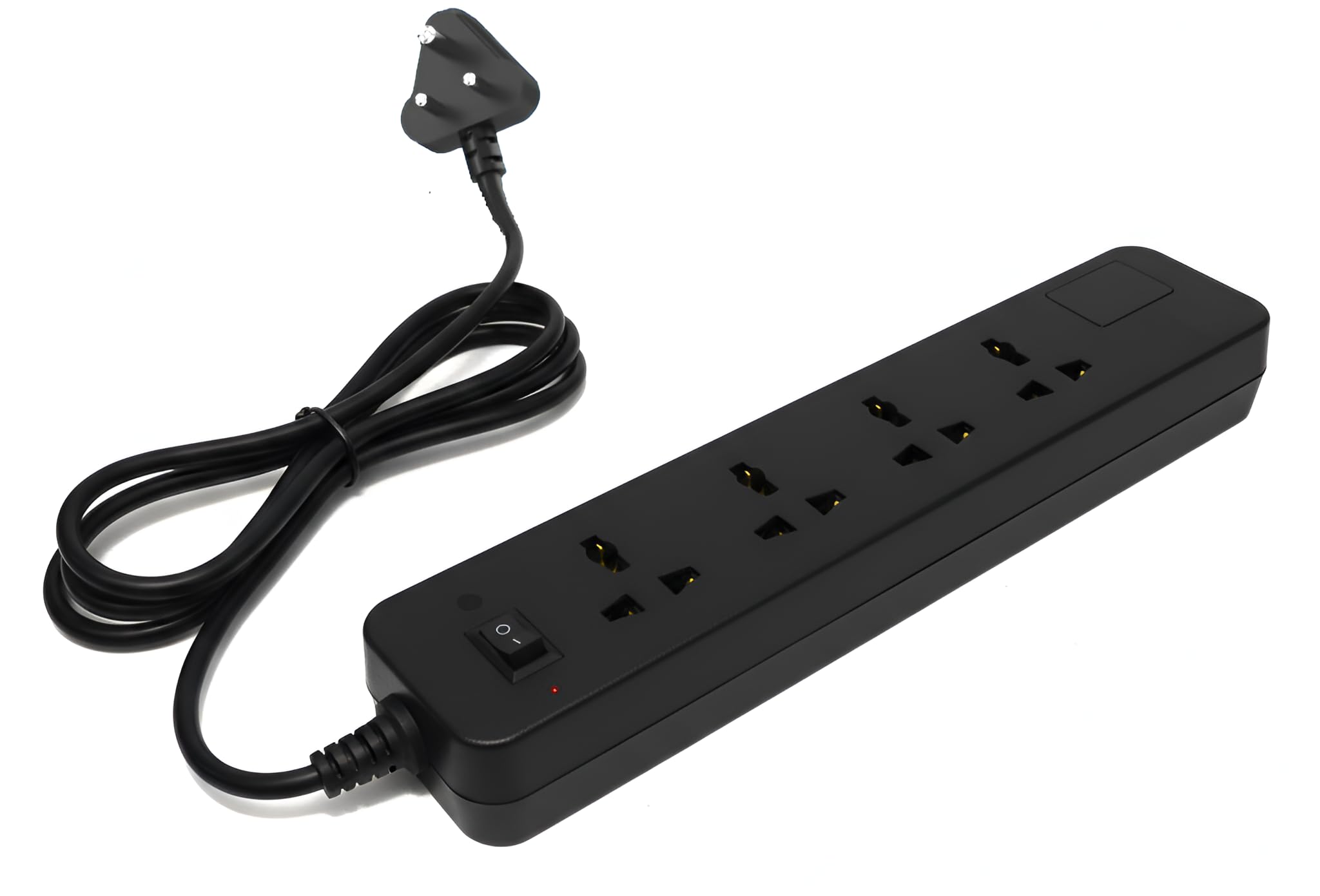 Universal Extension Board with 4 Multi Plug Sockets & Master Switch | Heavy-Duty Fire-Resistant Power Strip | Long Extension Cord for Home, Office, Computer, TV & Appliances (Black) (Black)-image-19