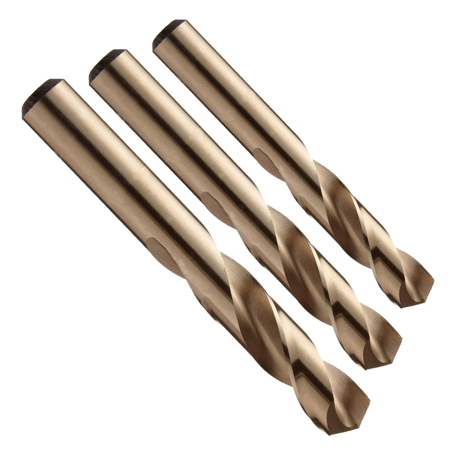 Chicago Latrobe 559 Cobalt Steel Short Length Drill Bit, Gold Oxide Finish, Round Shank, 135 Degree Split Point, 9/32" Size (Pack of 36)