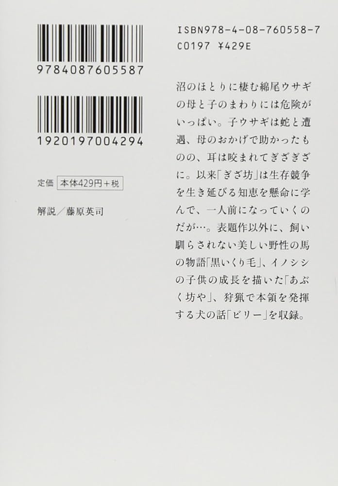 ぎざ耳ウサギの冒険 シートン動物記 (集英社文庫) | アーネスト