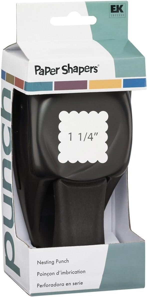 EK Success Paper Shapers Large Nesting Punch 1.25" Scallop Square PSPNP-SS004