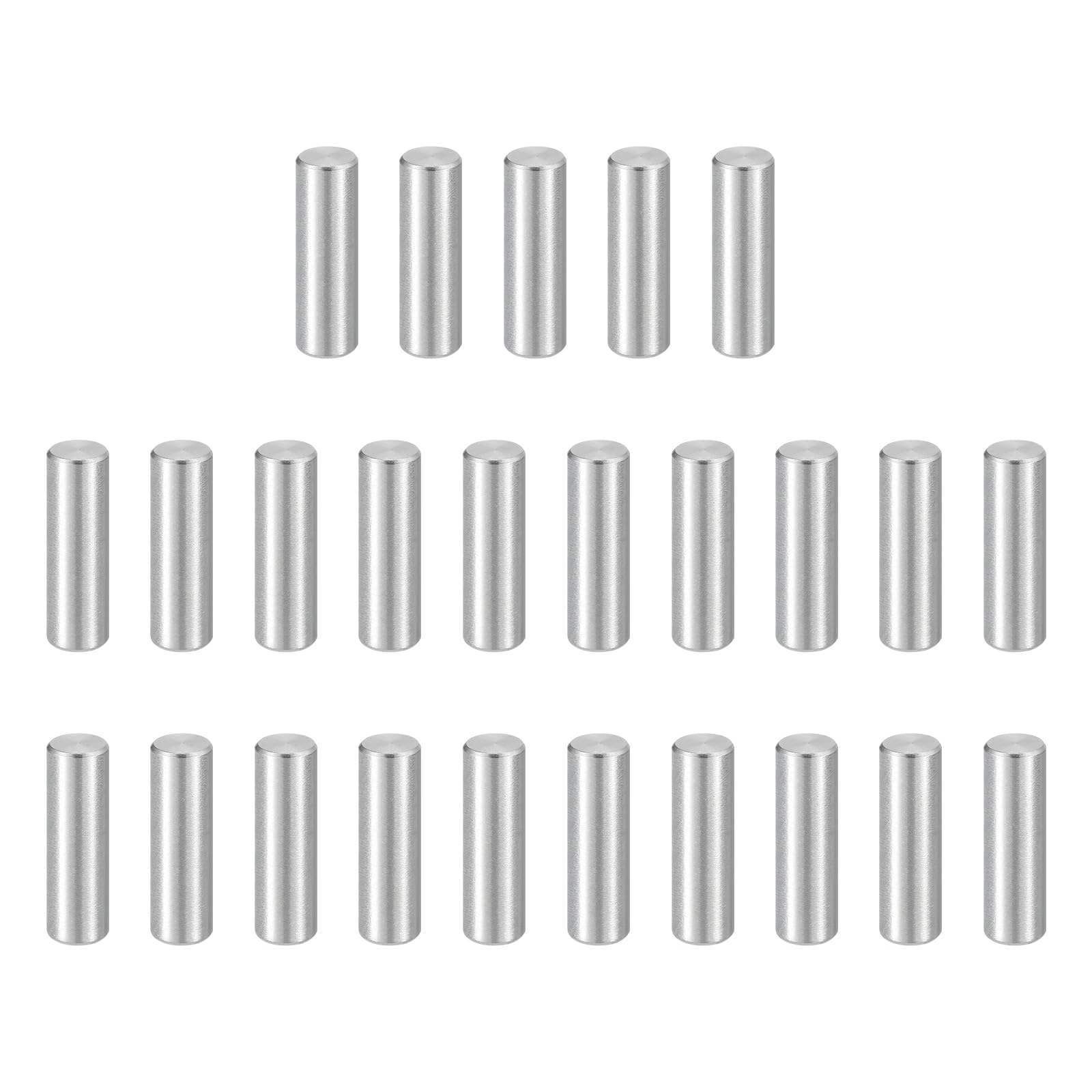sourcing map Dowel Pins M5 x 22mm 304 Stainless Steel Silver 25pcs