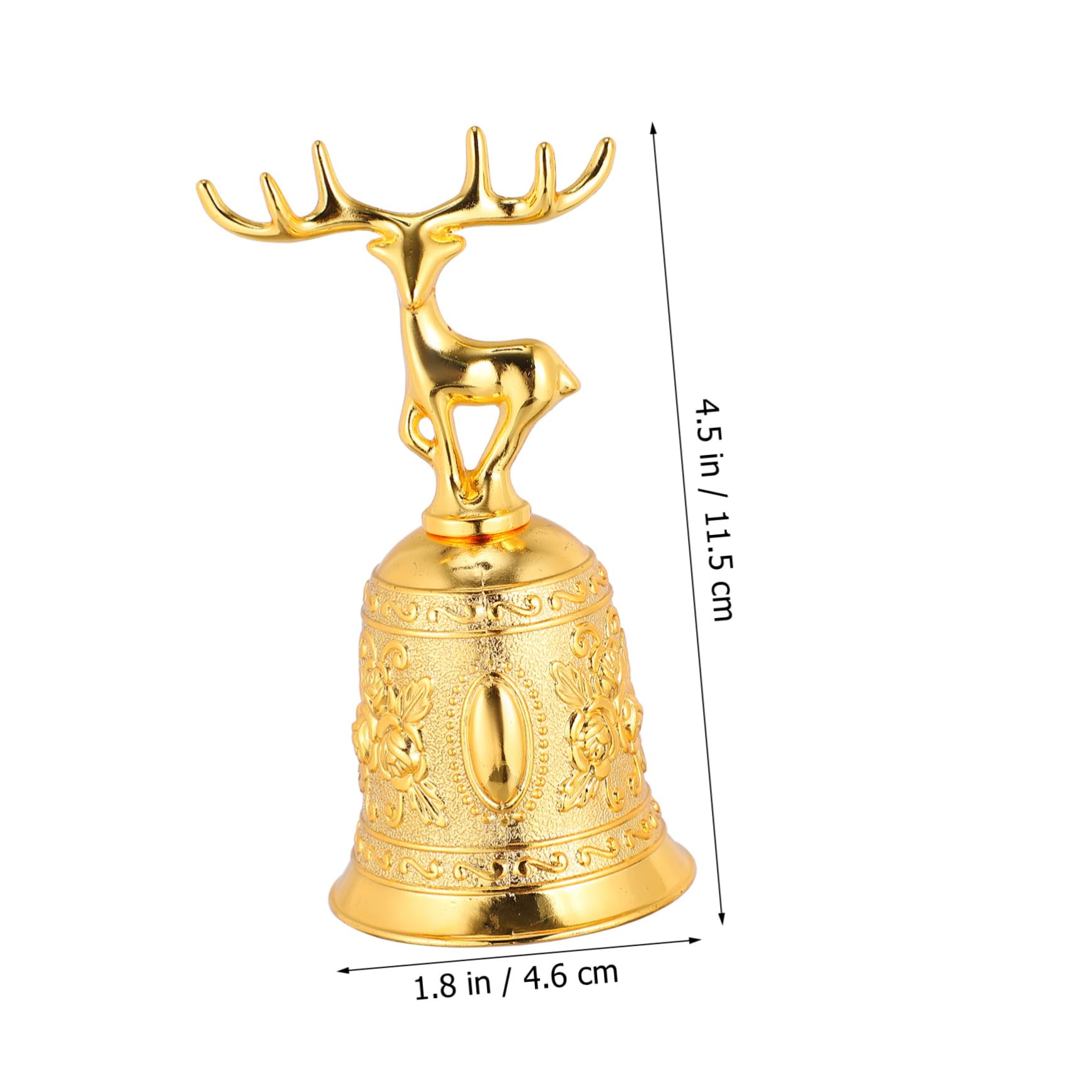 ifundom 2pezzi Campanella Metallo Dorato Per Natale Campanello Decorativo Per Feste Ristoranti e Giochi Ottimo Per Natale e Occasioni Speciali