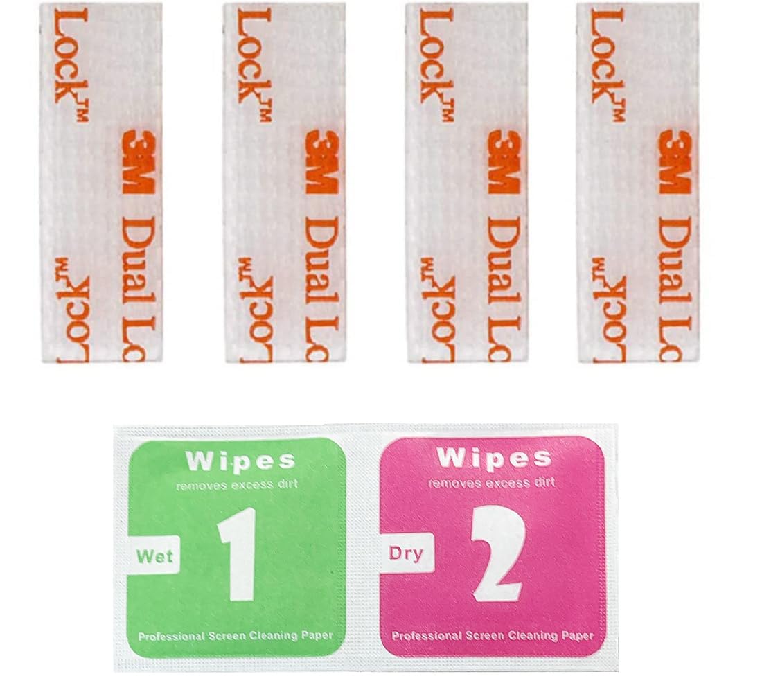 EZ Pass/IPass/IZoom Toll Tag Fastlane Mounting Kit - 4 Pcs Reclosable Fastener Peel and Stick Adhesive Dual Lock Tape Strips