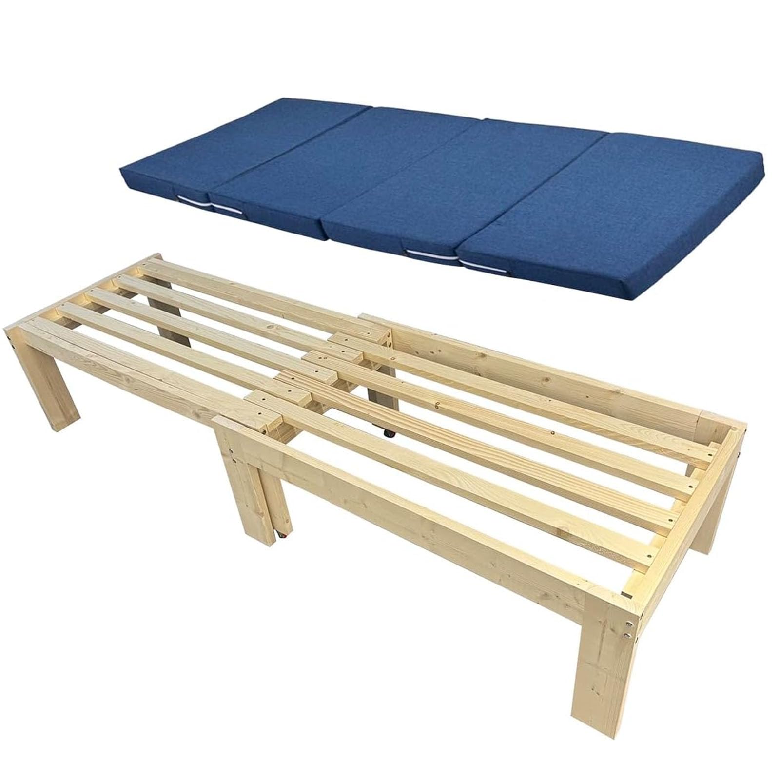 Amazon｜伸長式ベッド 2way 無垢 松材フレーム シングル すのこベッド