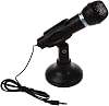 Omnidirectional Laptop Computer 3.5mm Network Stand Mini Portable Microphone Black
