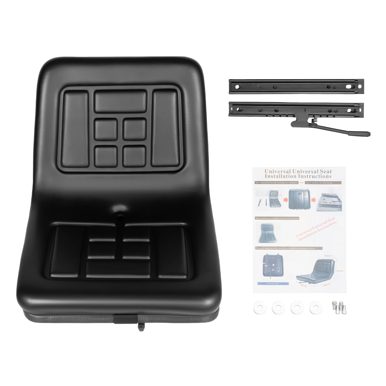 Traktorsitz Schleppersitz Gabelstaplersitz Traktoren Sitzschale Sitz, Universal Minibagger Aufsitzmäher Gabelstapler schale für Traktor Rasenmäher