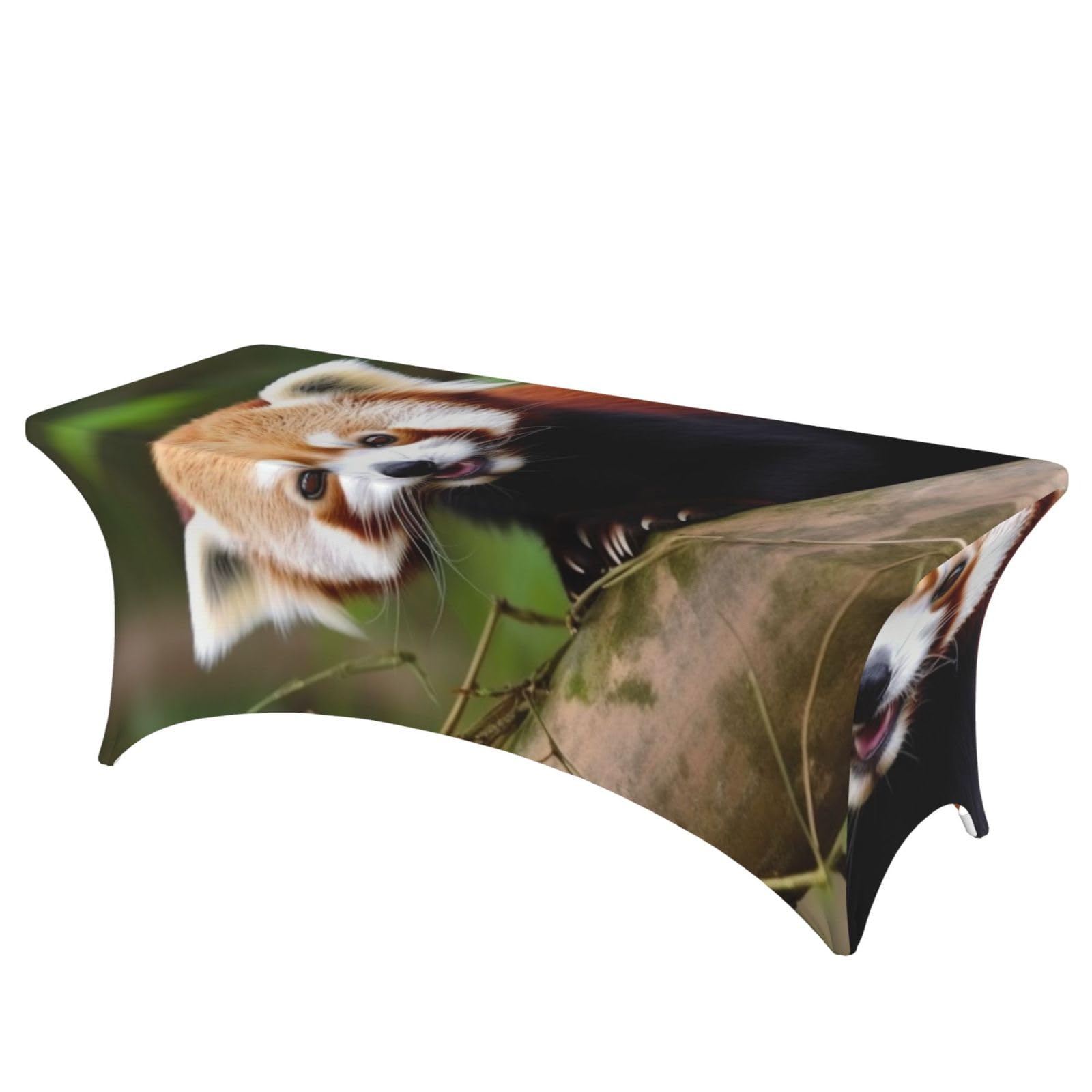Nappe extensible élasthanne 1,8 m panda rouge contre les plis de table