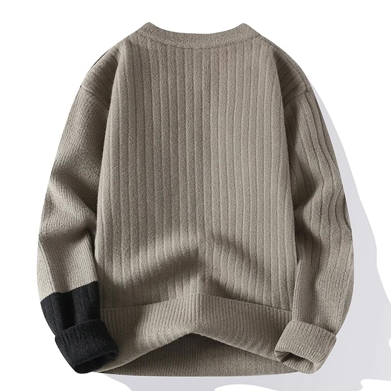 Autumn Winter Casual Sweater Men Knit Pullovers O-Neck Mens Patchwork Pullovers Knitted Sweaters3