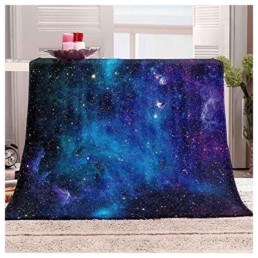 Couverture Polaire 130 x 150 Espace, Plaid Polaire Planète Galaxie 1 Personne Fluffy Doux et Chaude Imprimée en 3D Couvertures et Plaids en Flanelle Univers pour Canape Lit
