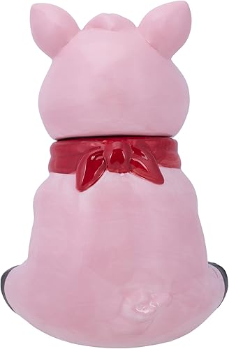 Miniatura 71 de Dolomite - Tarro de cerámica para galletas y dulces de Navidad de 11 x 6.5 pulgadas con tapa hermética: perfecto para recipientes de cocina, Blanco