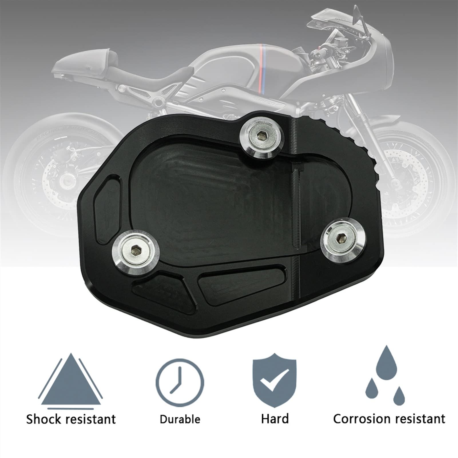 Moto Cavalletti Lato del Motociclo Cavalletto del Basamento Piastra di Estensione Cavalletto Laterale Ingranditore per BMW R NineT/R Nine T Scrambler/Pure/Racer/Urban G/S