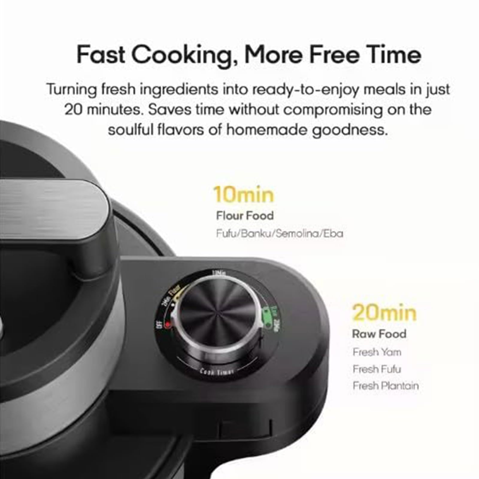 Electric Automatic Swallow Food Maker 6L, Macchina Per Fufu Per Cucina Africana, Banku, Ugali, Amala, Semolino, Purè Di Patate, Macchina Per Pounded Yam In Acciaio Inossidabile Per 5 A 6 Persone