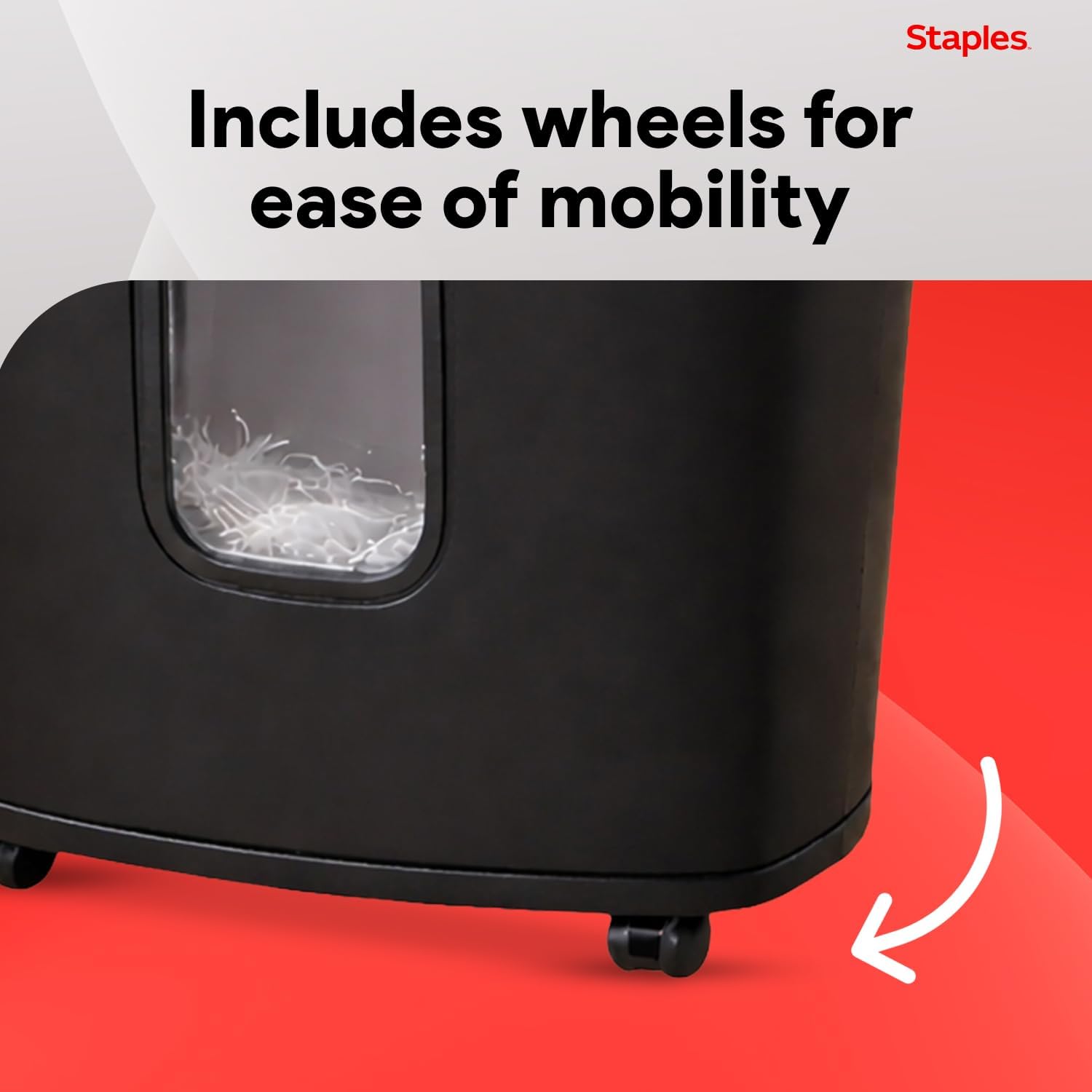 Staples 12-Sheet Micro-Cut Paper Shredder, High-Security, Shreds Credit Cards, for Home & Office, Anti-Jam, Black