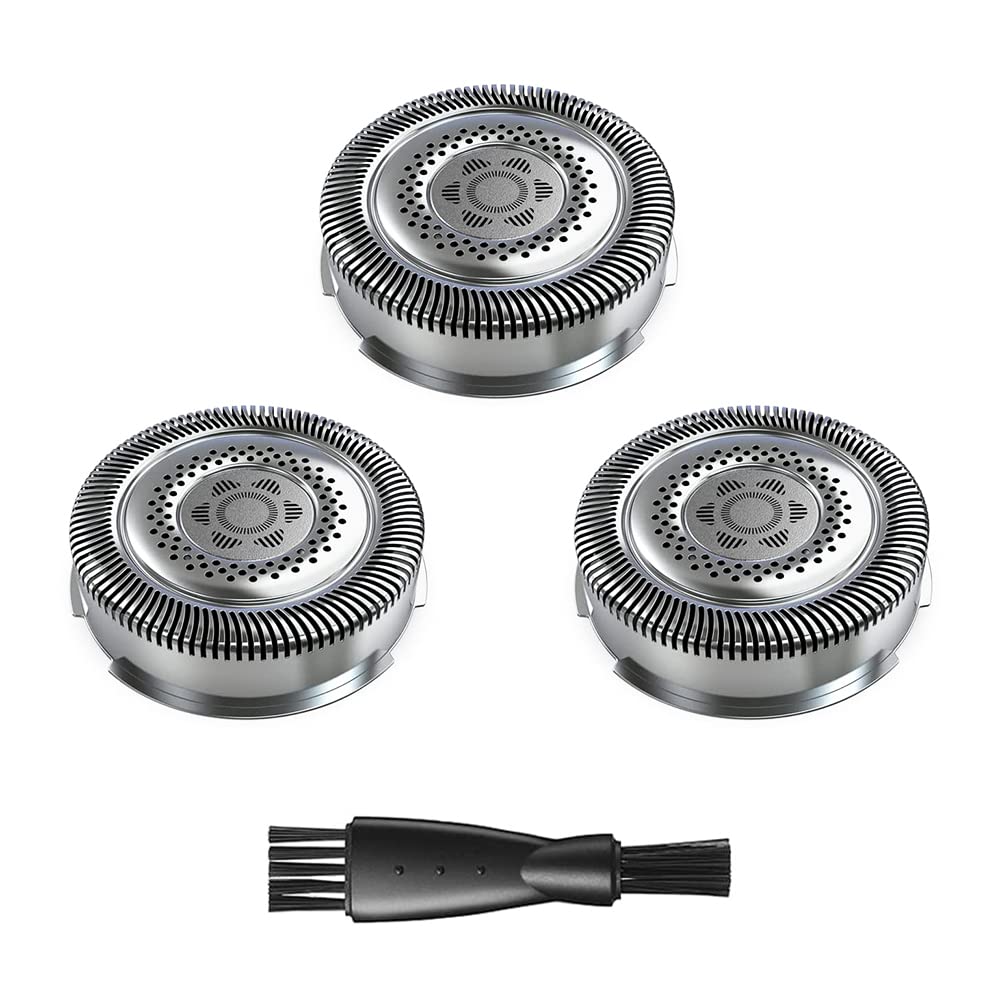 3-Pack SH98 Replacement Heads for Phili SP9800 series SP9860 SP9863, SP981X Series Shavers JOVNO New Upgraded Blades with Cleaning Brush (Not Compatible with 9 Series Pentagonal Head Models).