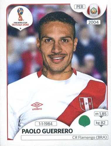 2018 Panini World Cup Stickers Russia #248 Paolo Guerrero Peru Soccer Sticker