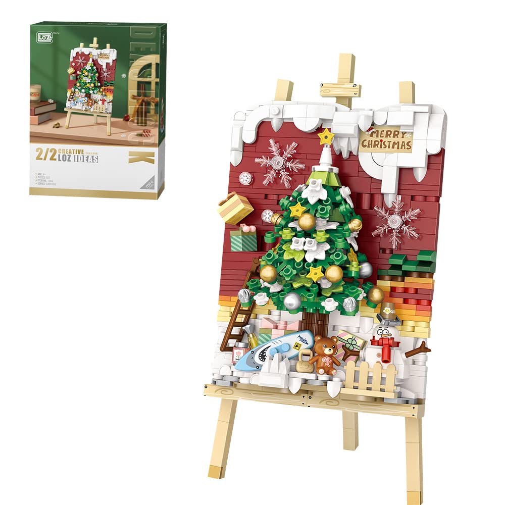 LOZ Mini Blocks 1283 Christmas Tree Building Blocks Kit, 2022 Creative Christmas Theme Building Set, 667PCS Christmas Building Toy Gifts for Adults 6+ Kids