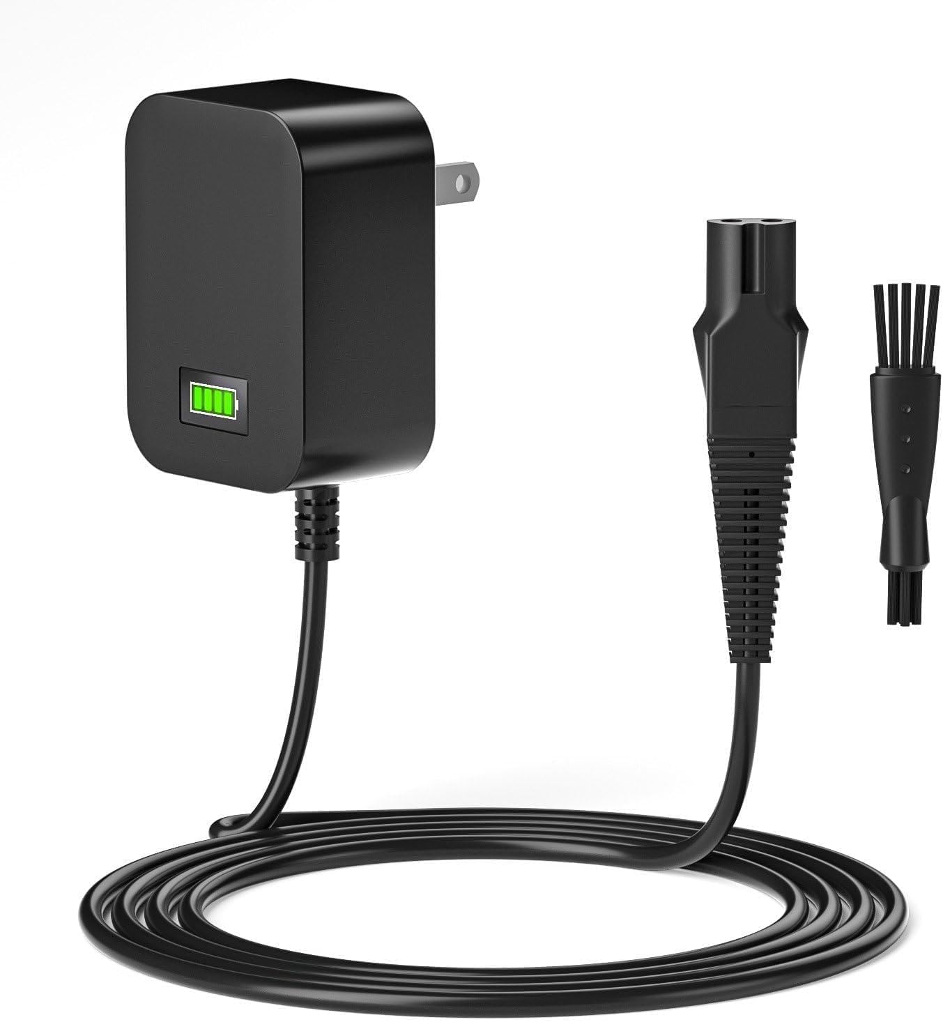 WUKUR 12V Charger for Braun Shaver with Upgraded Charging Display Compatible with Braun Trimmer Series 3/5/7/9/1, Auto Power Off Charger Cord for Razor 3040s 310s 340S 740S 7865 9290cc 9095cc, 5.9Ft