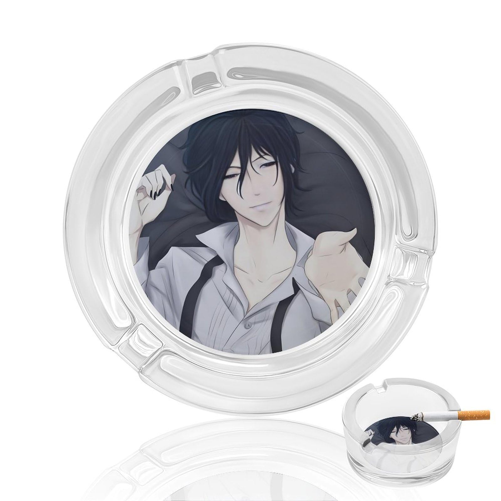 Amazon.co.jp: ガラス灰皿 黒執事 シエル セバスチャン アニメ たばこ