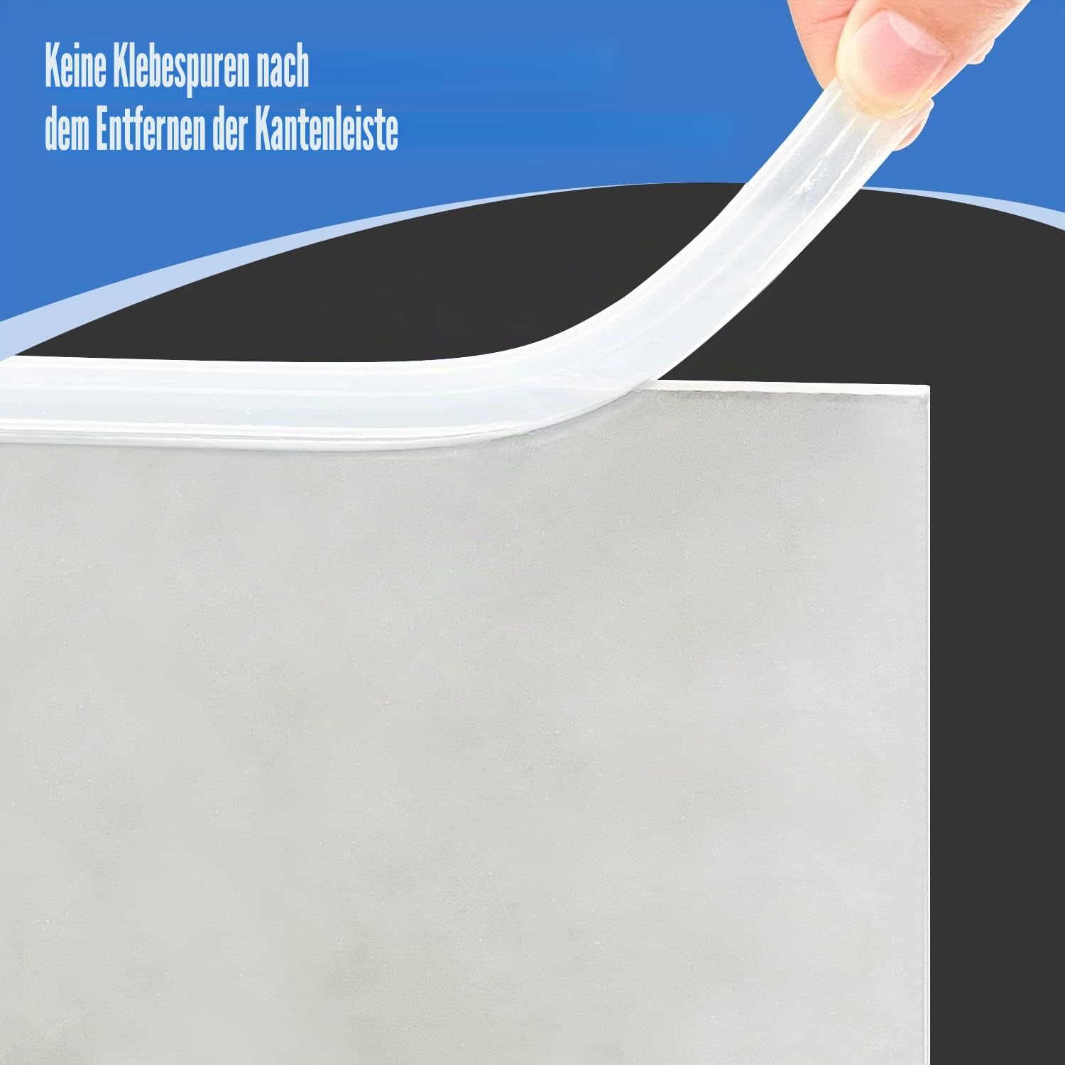 Kantenschutz aus Gummi, selbstklebender U-Profil-Kantenschutz für Sperrholz, Glas und Spiegel, flexibler U-förmiger Kantenschutz, passend für 5 mm (3/16 Zoll), Länge 6 m (20 Fuß), Transparent