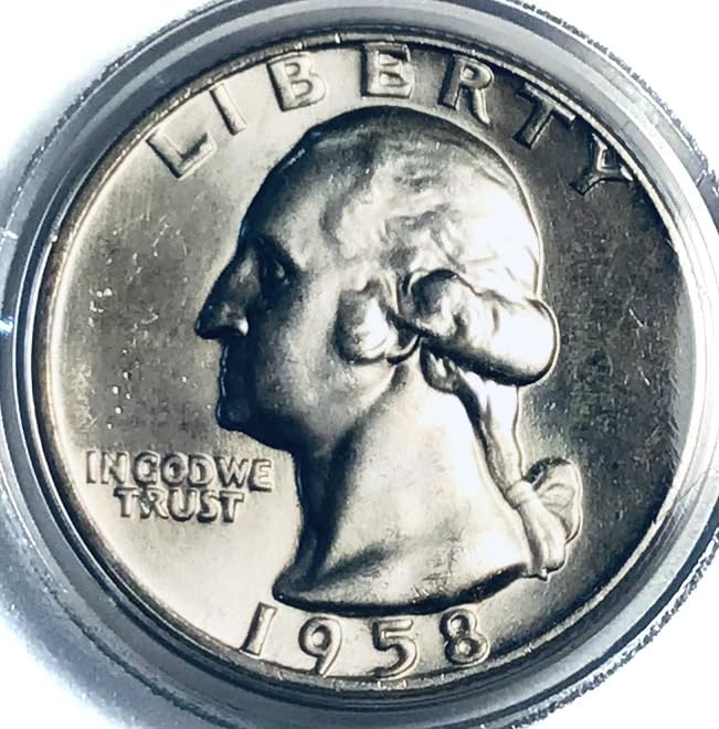 1958 D Washington Silver BU MS Quarter Mint State