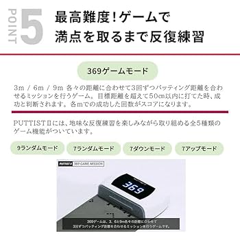 Amazon | PUTTIST Ⅱ Plus デジタルパターマット 室内 ゴルフ