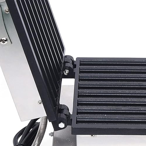 Miniatura 5 de Prensa de panini para sándwich comercial de 110 V 1500 W, máquina de gofres eléctrica comercial antiadherente, waflera eléctrica para interiores con
