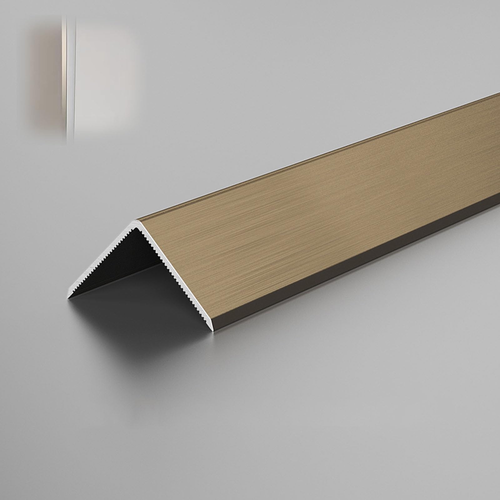 Floor Transition Strip Aluminum, 3 pcs Wall Corner Protector 1 m Floor Edging Trim Strip Stair Edge Protector for Laminate Floor/Vinyl/Tile(Brushed Bronze,30 mmx1 m)