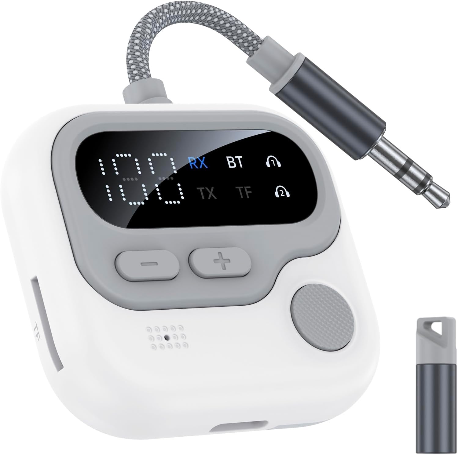 ETZIN Airplane Bluetooth 5.4 Adapter for 2 ArPods Headphones, Bluetooth Transmitter for TV to Wireless Headphones, Dual Latency 3.5mm Adapter for Speakers,Wireless Transmitter and Receiver EPL-1483WA-image-15