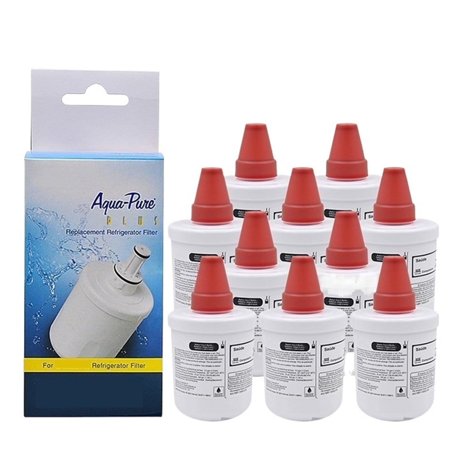 Filtro dell'Acqua for Frigorifero DA29-00003G, Ricambio, Compatibile con Samsung, DA29-00003G, DA29-00003B, DA29-00003A, Aqua-Pure Plus, Ricambio, Filtro dell'Acqua for Frigorifero(10 PCS)