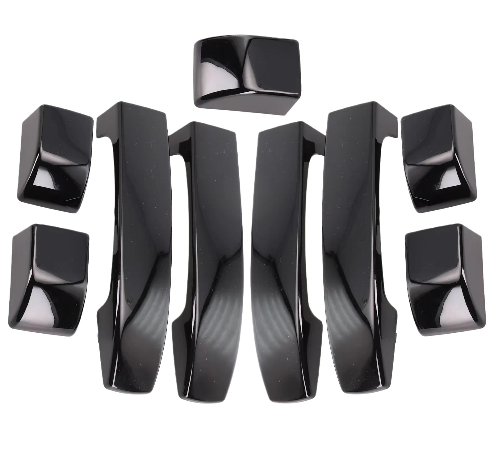 Hiiaw One Color Car Door Handle Cover Trim 9 Pcs Black Car Exterior Door Handle Covers For Range For Rover For L322 2002 2012