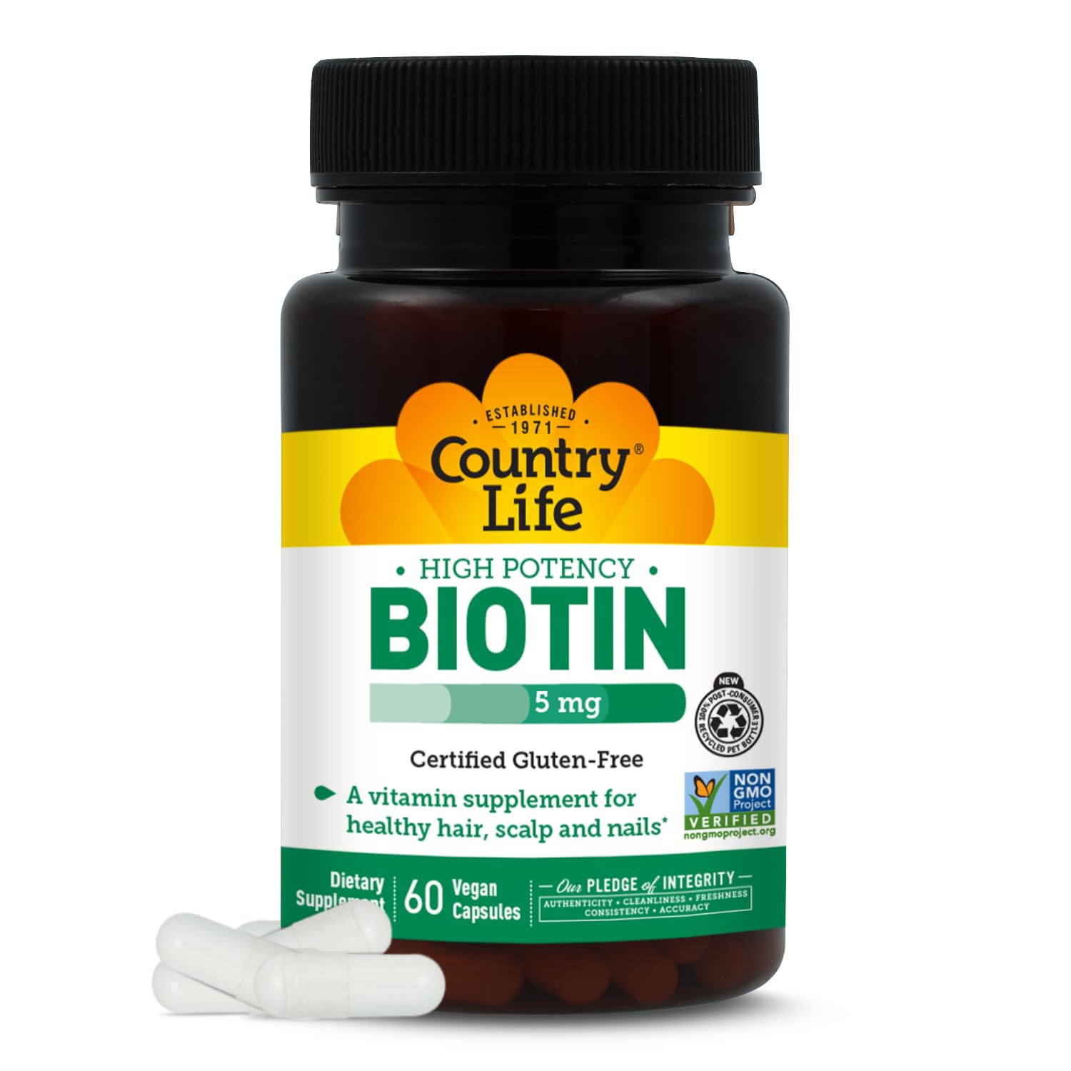 Biotin High Potency, 5 mg - 60 Vegan Capsules