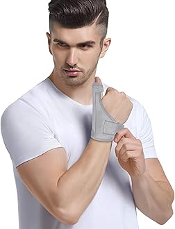 elove Thumb Spica Support Brace (Pack of 1) | Thumb Splint for Right/Left Hand | Pain Relief for Carpal Tunnel, Trigger Thumb, Sprain, Strain | with Wrist Wrap | Color May Vary