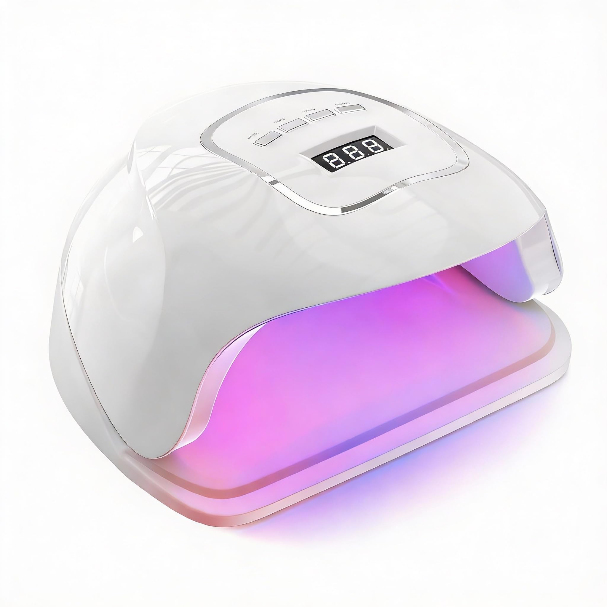 iKeener Appareil LED Soin des Ongles Mains et Pieds, Lampe Ongles avec 45 LEDs Lumière Bleue 470nm + Rouge 650nm, Minuterie 3/5/7/10 Min pour Routine de Soin des Ongles à Domicile