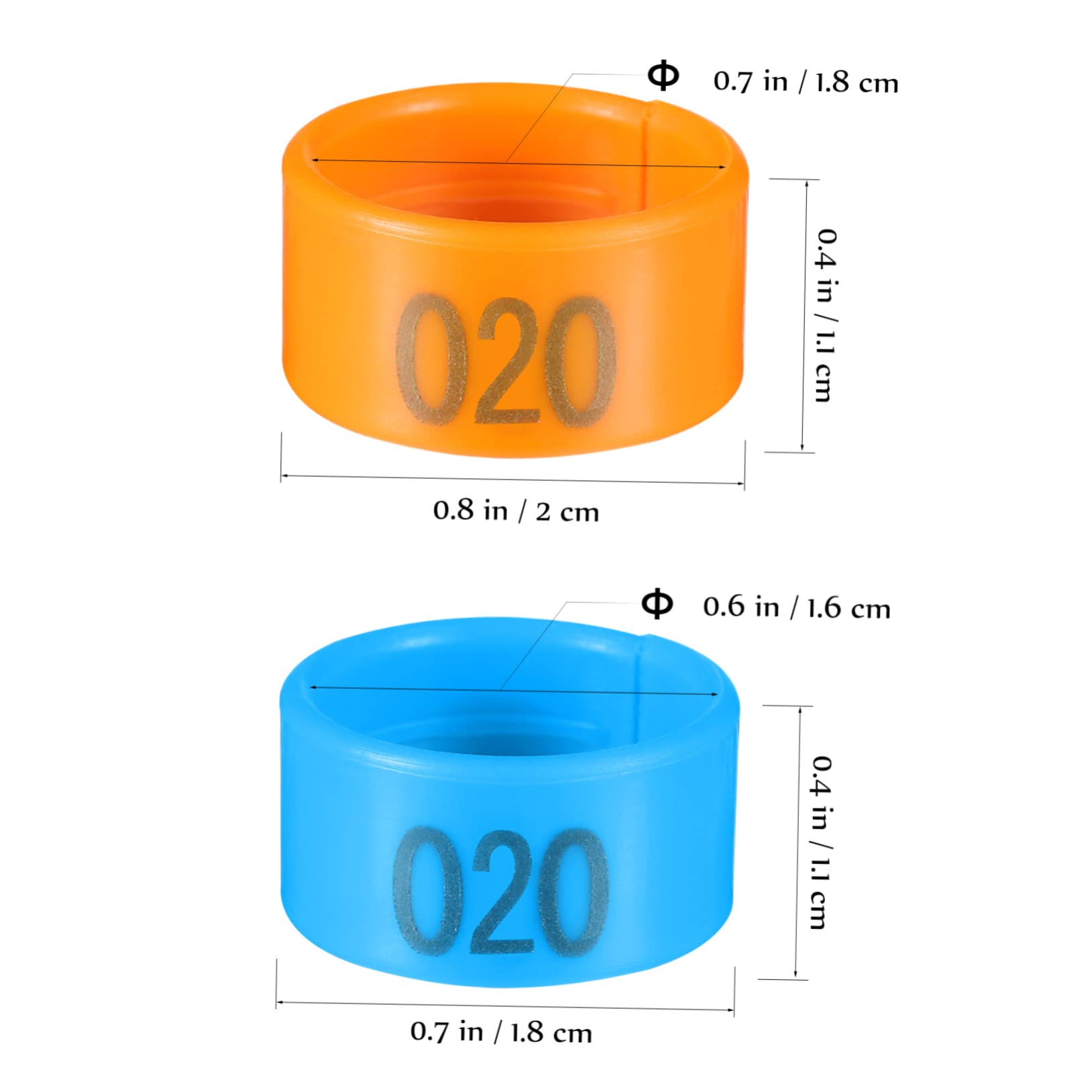 200 Uds Anillo De Tobillo De Pollo Anillos para Patas De Paloma Anillos para Pies Bandas para Patas para Pollos Bandas para Patas De Pollo Numeradas Bandas para Patas De Paloma